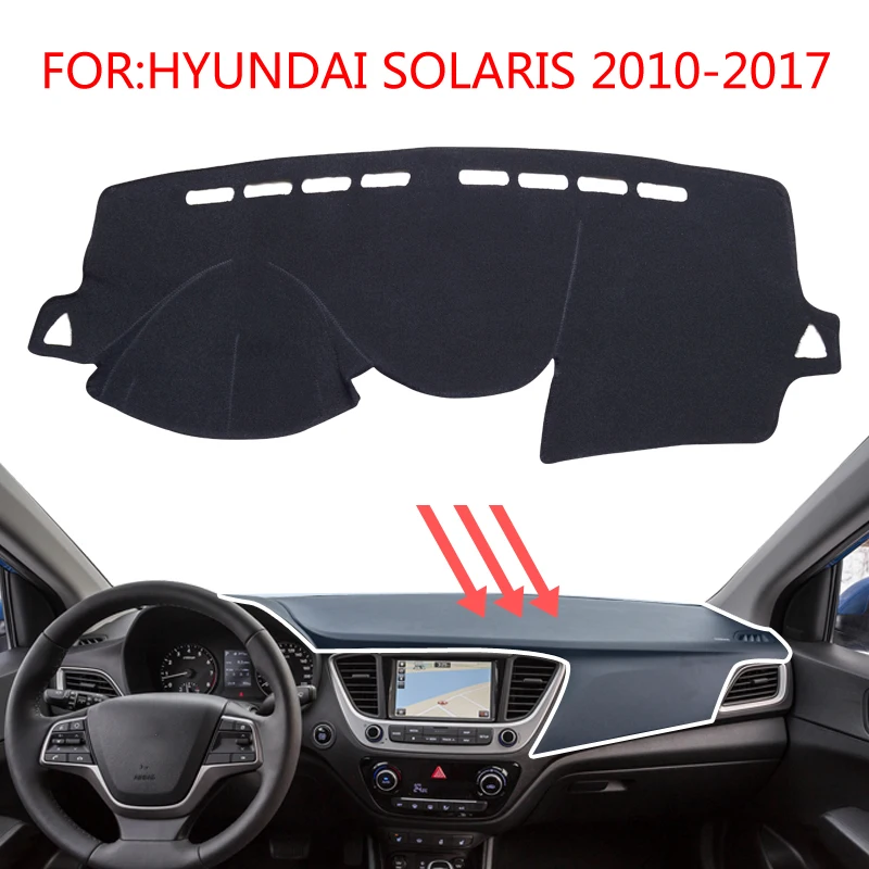 Smabee тире коврик для HYUNDAI SOLARIS 2 2010- Dashmat черный ковер покрытие Солнцезащитная изоляция