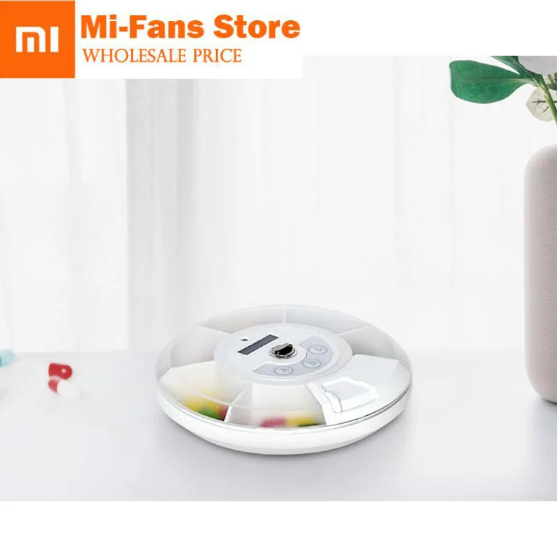 

Xiaomi ZAYATA Portable Smart Mini Pill Box Travel Pill Case connect with Phone Smart Reminder Synchronized Taking medicine recor