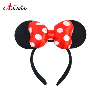 

Christmas Hairband Cute Mickey Ears Headband Dots Sequins Headband Bow Hair Accessories for Girls Birthday Party Celebration