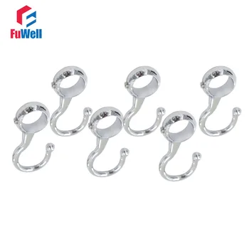 

6pcs Zinc Alloy Pipe Hooks for 15mm Dia. Tube Hanger Kitchen Cabinet Clothes Organizer Holds Coat Waterproof Hook