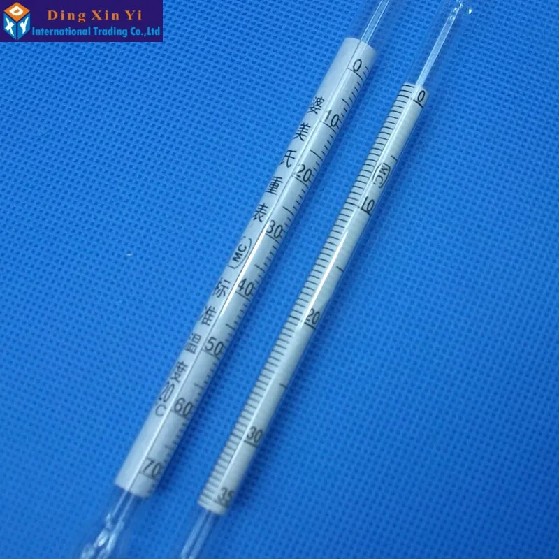 2PCS/lot 0-70 glass hydrometers Baume Hydrometer baume scale Free shipping
