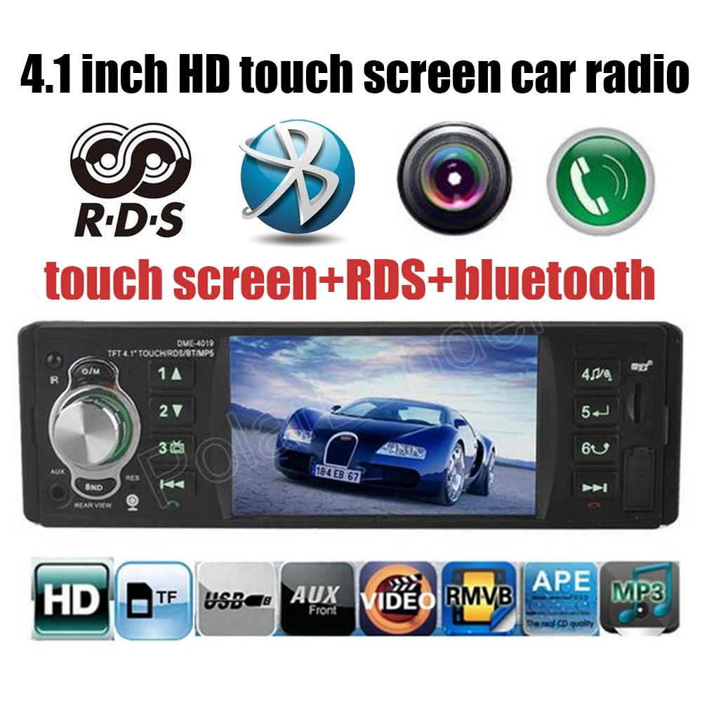 imágenes para 4.1 "pulgadas Mp5 de Pantalla táctil de Coches Stereo Radio Audio Soporte de Cámara Trasera 12 V Coche Reproductor de Manos Libres Bluetooth RDS Auxin 1 din imágenes para 4.1 "pulgadas Mp5 de Pantalla táctil de Coches Stereo Radio Audio Soporte de Cámara Trasera 12 V Coche Reproductor de Manos Libres Bluetooth RDS Auxin 1 din