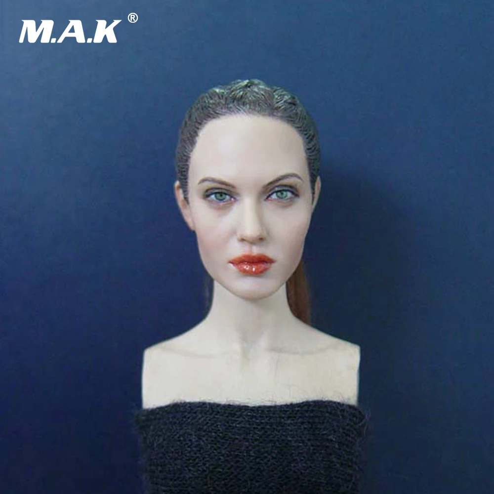 

1/6 Scale Head Sculpt KM36 Angelina Jolie Head 12" Female Action Figure Doll Head Carving Model Toys
