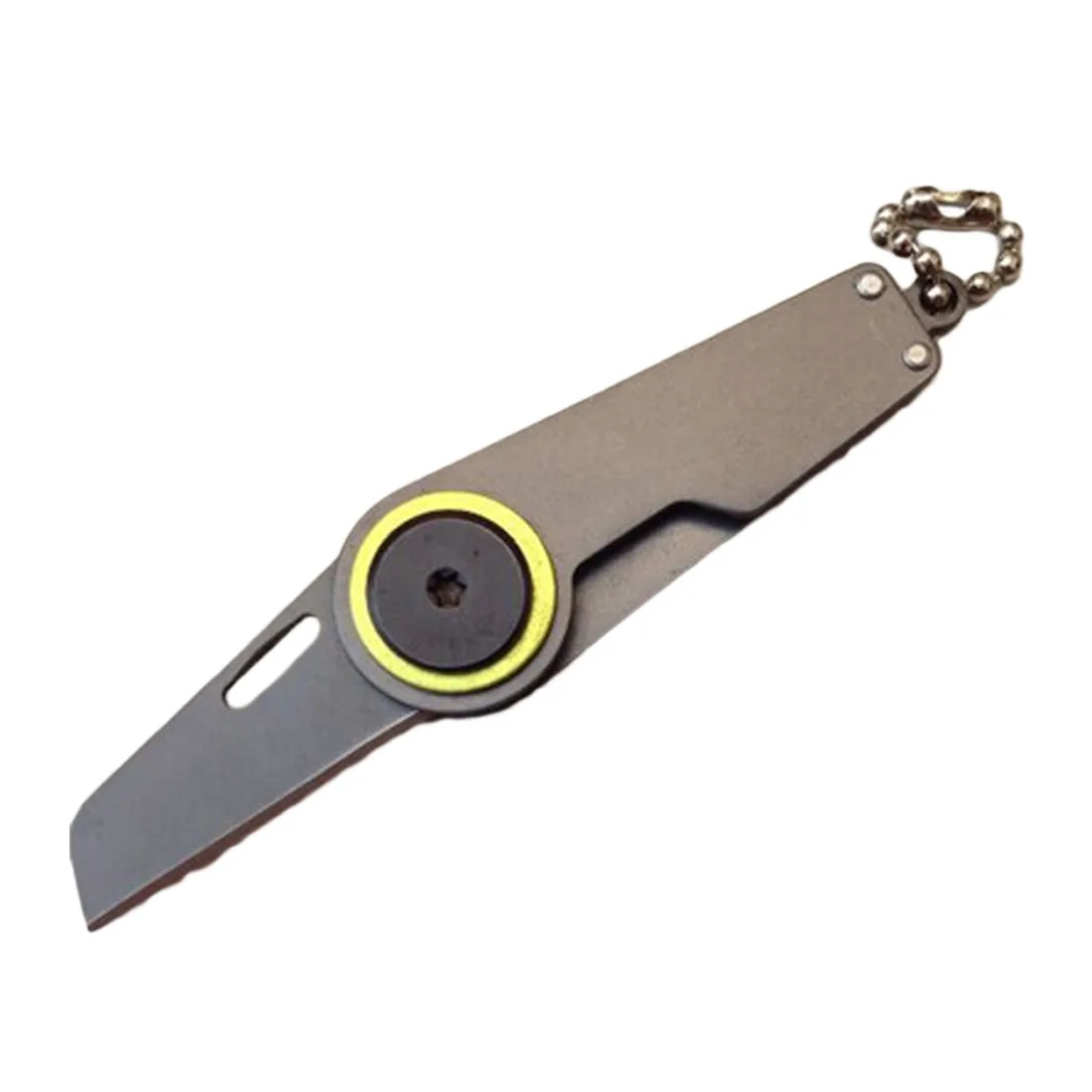 

Hot Sale Mini Portable Knife Blade folding knife Metal Keychain EDC Cutting Key Ring Camp Survive kit portable Camping Equipment