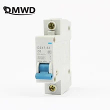 DZ47-63 6A 10A 16A 1P AC 230V Or 400V 20A 25A 32A 40A 50A 63A Mini Circuit Breaker MCB Cutout Switch Breaker Switch Chopper