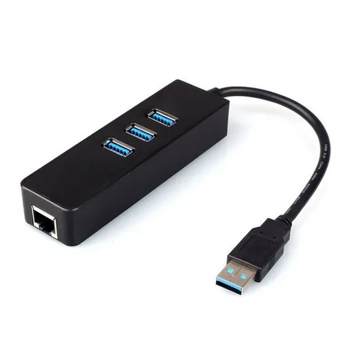 New USB 3.0 to RJ45 Lan Card Gigabit Ethernet Network adapter Cable With 3 Port Hub for Macbook air Notebook переходник apple usb ethernet adapter mc704zm a для macbook air через usb