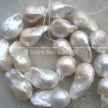 Натуральное пресноводное белое жемчужное ожерелье Reborn drop 16," колье с незакрепленными бусинами