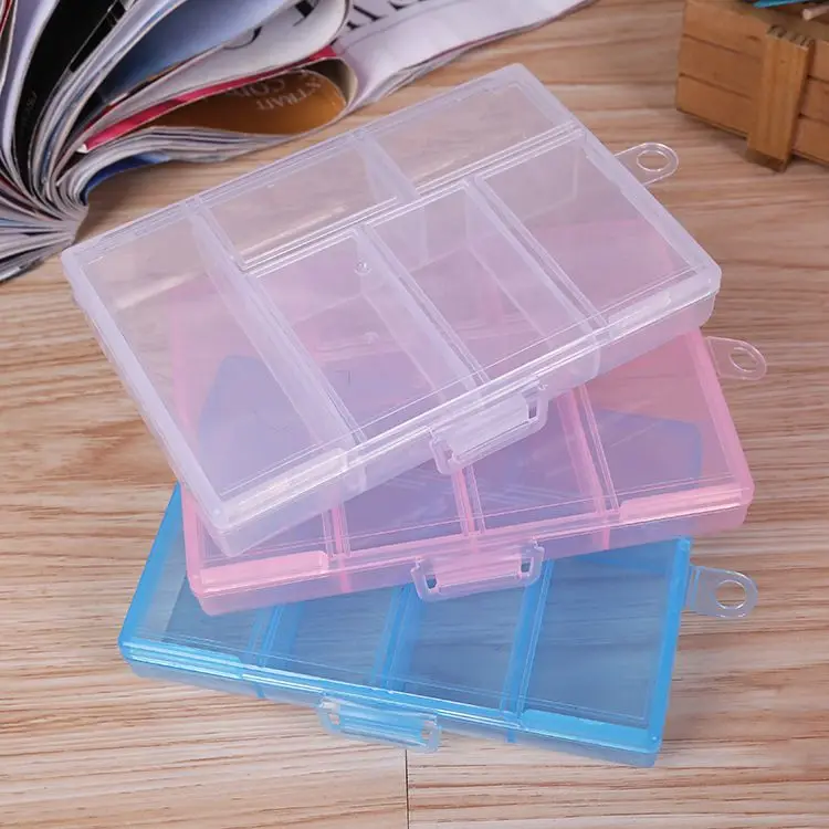 High Quality 6 Grid Organizer Storage Box Plastic Cosmetic Storage Box