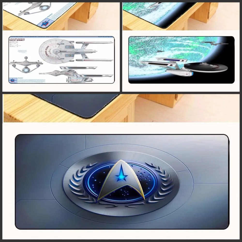 

Yuzuoan 900x400X3MM keyboard Gaming Rubber Large Mouse pad Star Trek Stitched Edges Soft/Rubber Highquality Free Shipping