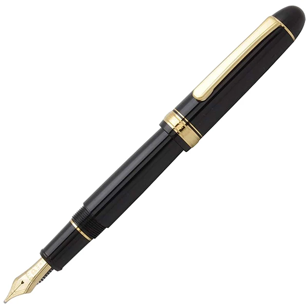 Япония Платина перьевая ручка 3776 век 14 к Золотой наконечник с чернилами конвертер PNB-10000 - Цвет: Black