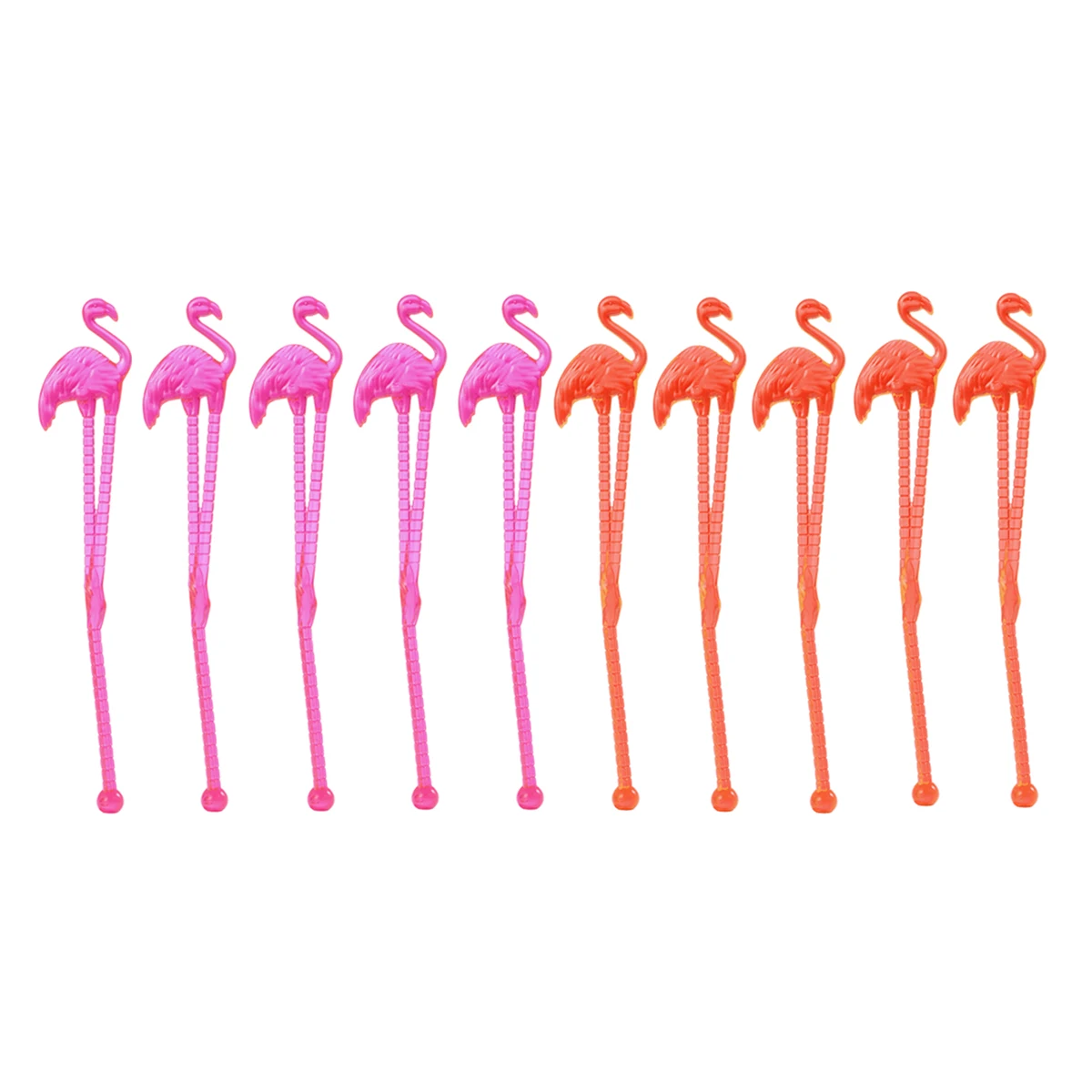 

BESTOYARD 10pcs Flamingo Plastic Drink Stir Swizzle Sticks Frozen Drink Cocktail Bar Stirrer Decoration
