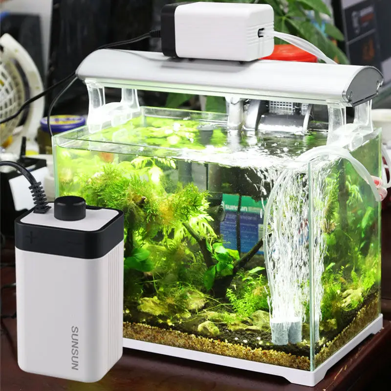 4W 1.5L/min SUNSUN CT 202 Ultra Quiet Two Way Fish Tank Oxygen Air Pump