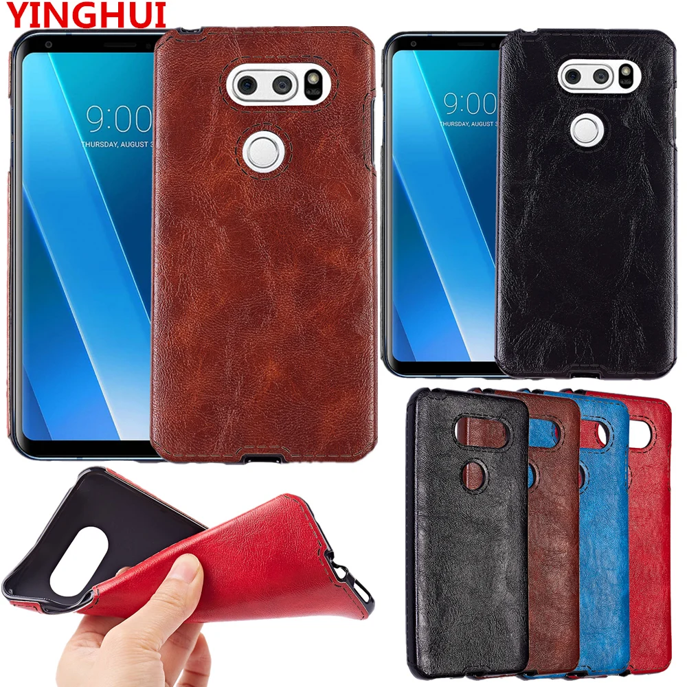 For LG V30 Case Luxury PU Leather Protective Back Cover For LG V30