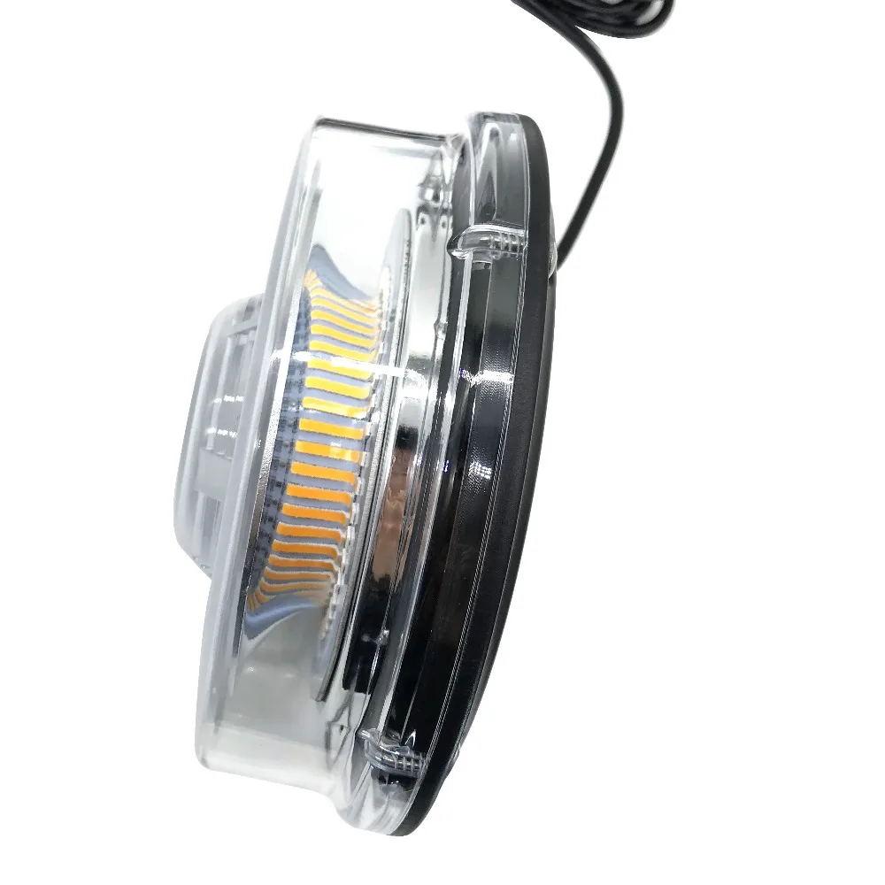  Amber LED Strobe Light Beacon Vehicle Car Roof Top Hazard Warning Flash Emergency Lights Rotating F - 32958646390