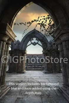 

stone column door sunset backdrops Vinyl cloth High quality Computer print wedding background