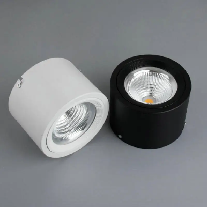 

Free shipping round black or white 10W COB Dimmable LED Down light NO Dimmable LED Ceiling Light CE RoHS