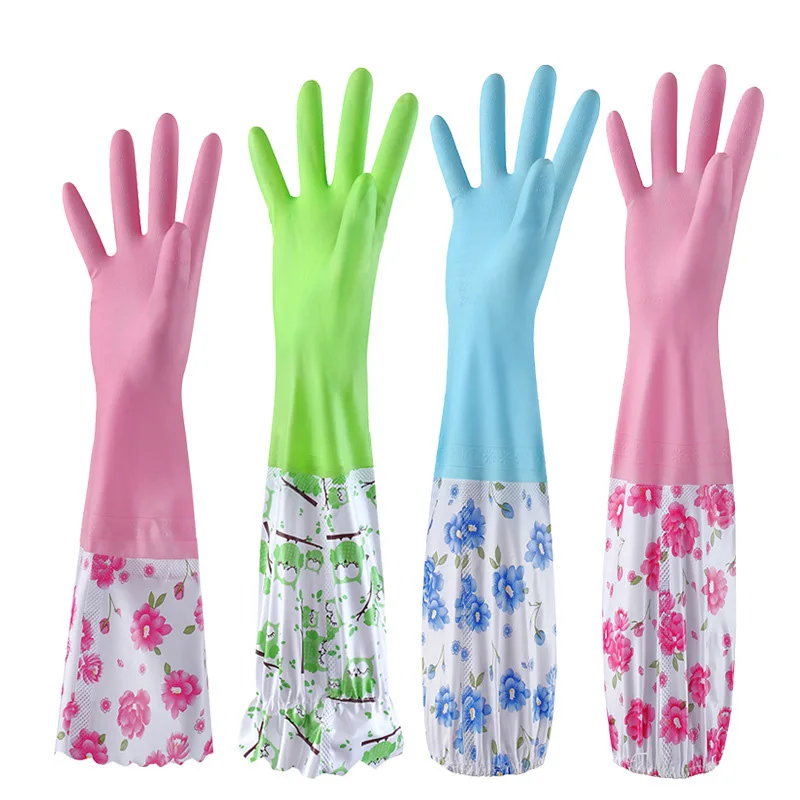 Cocina grueso Durable de látex limpieza tareas domésticas para lavar platos  más de calor ropa impermeable elasticidad de goma guantes de trabajo C19| Guantes de hombres| - AliExpress