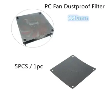 

5PCS/1PC 120mm Cuttable Black PVC PC Fan Dust Filter Dustproof Case Computer Mesh