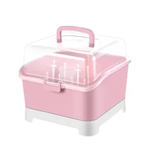 Горячая детская бутылка сухая стойка детская посуда предметы приемная коробка детская большая Съемная Пылезащитная Полка для сушки рама для сушки