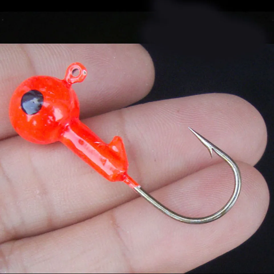 

10PCS/Lot 2.4 / 3.5 / 5 / 7 / 10g Fishhooks Lead Jig Head Hook Carbon Steel Jig Fishing Bait Hook Set Tackles Tools