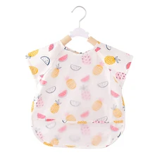 Одноразовый детский нагрудник с коротким рукавом для кормления, Летний Тонкий водонепроницаемый детский мультяшный фартук, Лидер продаж