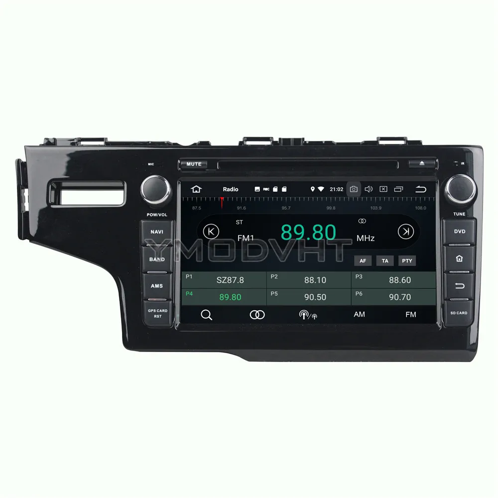 Best YMODVHT 8inch Android 8.0 Octa Core PX5 4GB RAM 32GB ROM Car DVD Player Radio Stereo GPS For HONDA 2014 FIT Left 5