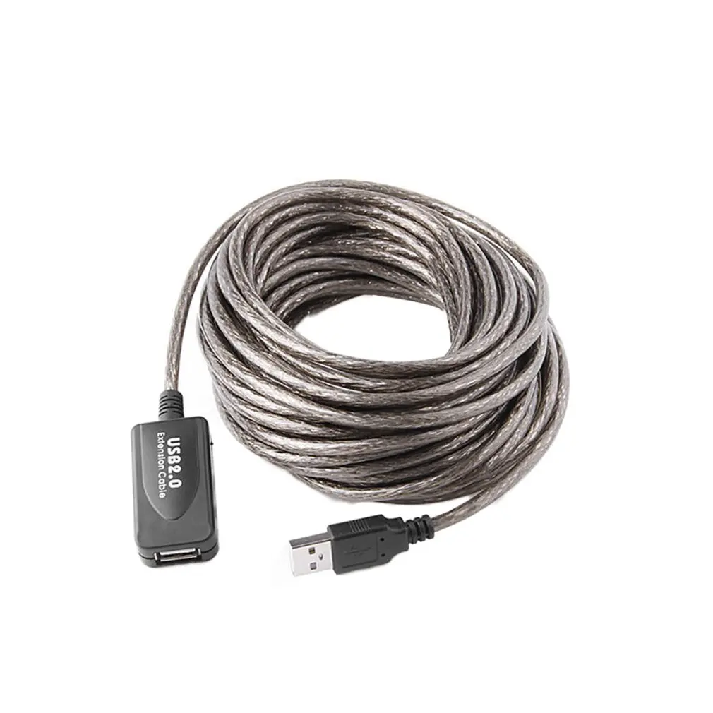 USB 2,0 кабель-удлинитель 5 м/10 м ретранслятор со штекером для женщин M/F встроенный IC двойное экранирование супер скорость УДЛИНИТЕЛЬ шнур горячая распродажа