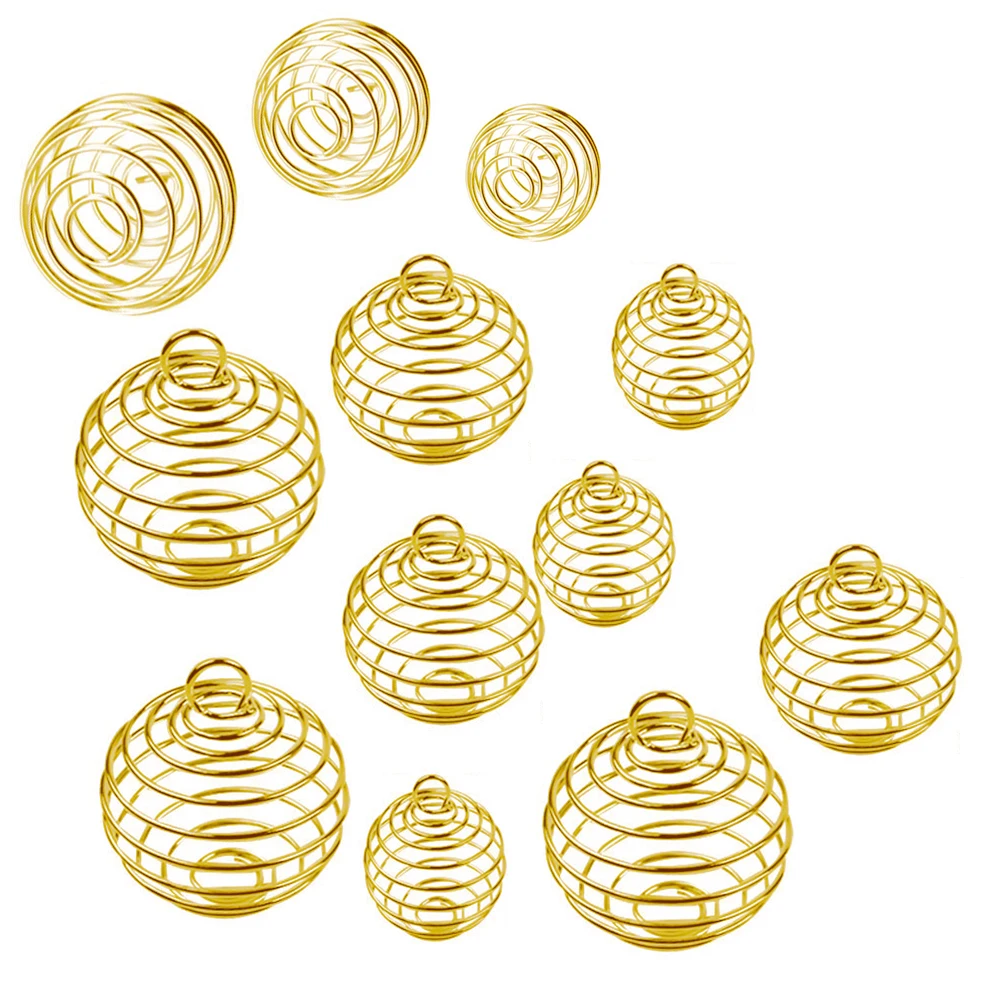 30 шт позолоченные бусины-ракушки клетка Подвески для DIY ювелирных изделий (золото)