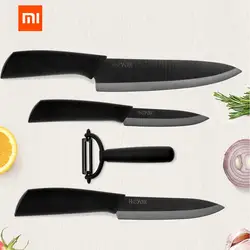 Новый набор кухонных ножей Xiaomi Mijia Huohou Nano-Керамические ножи Набор для готовки 4 6 8 дюймов печи тоньше для семейного шеф-повара нарезки ножей