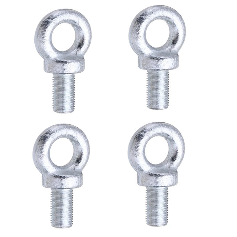 4pcs Seat Belt Harness Racing Eyelet Eye Bolt 1" Length 7/16 Thread For