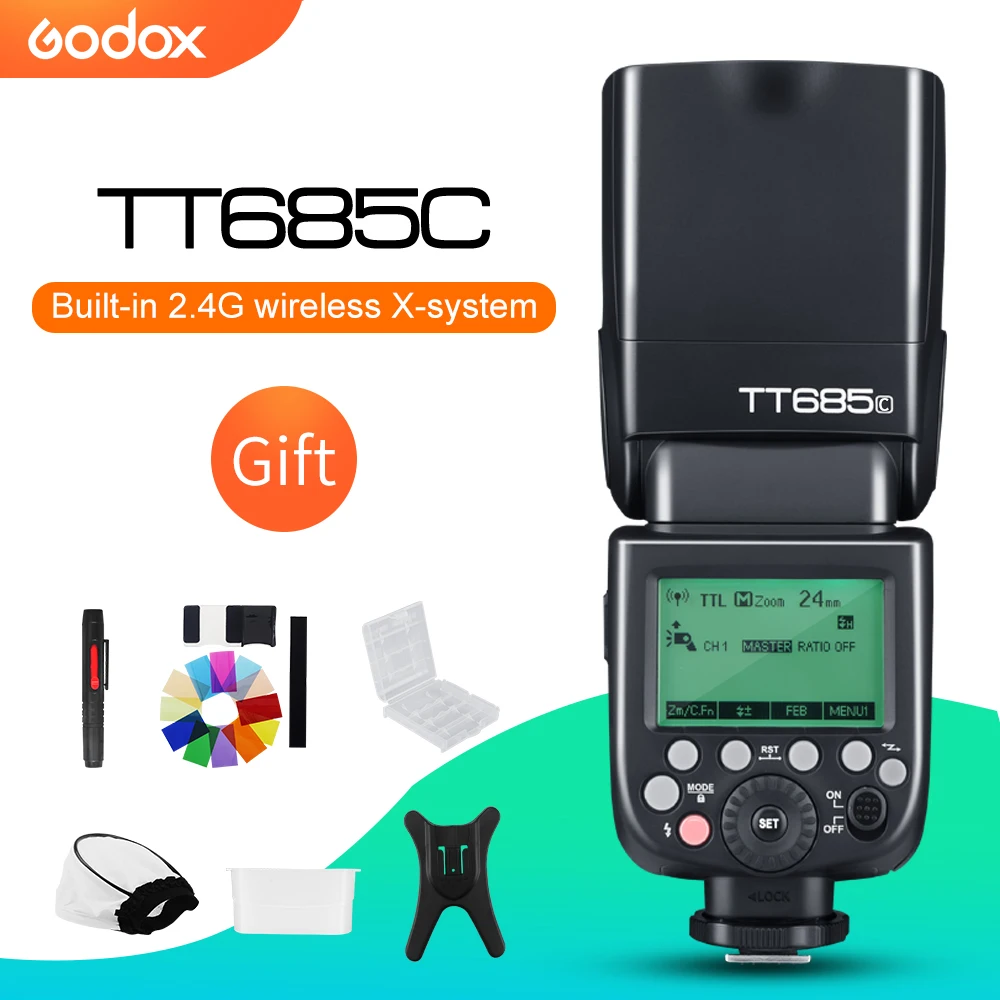 

Godox TT685C TT685N TT685S TT685F TT685O TTL High Speed 2.4GHz Camera Flash Speedlight for Canon Nikon Sony Fuji Olympus DSLR