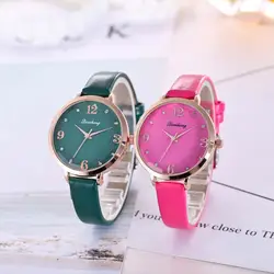 2019 новые модные женские часы кварцевые женские часы для влюбленных пар PU кожаный ремешок Часы цифровые наручные часы со стразами часы