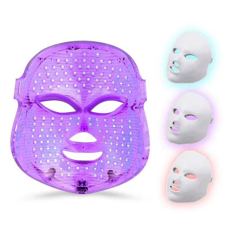 LED Facial Mask Photon Light Therapy 7 Colors Light Treatment Face Mask