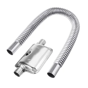 

60cm Car Exhaust Pipe Gas Vent Hose 24mm Car Truck Portable Pipe Silencer Exhaust Muffler Clamps Bracket for Diesel Heater