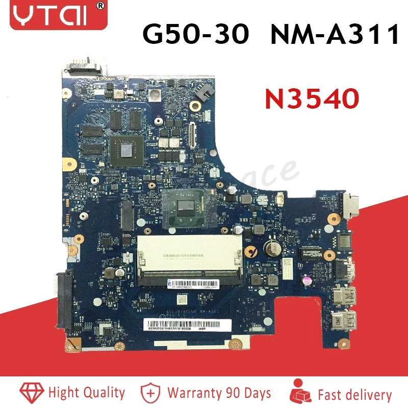 G50-30 FRU системной платы: 5B20G91616 для lenovo G50-30 Материнская плата ноутбука ACLU9/ACLU0 NM-A311 SR1YW N3540 DDR3 820 м 1 Гб