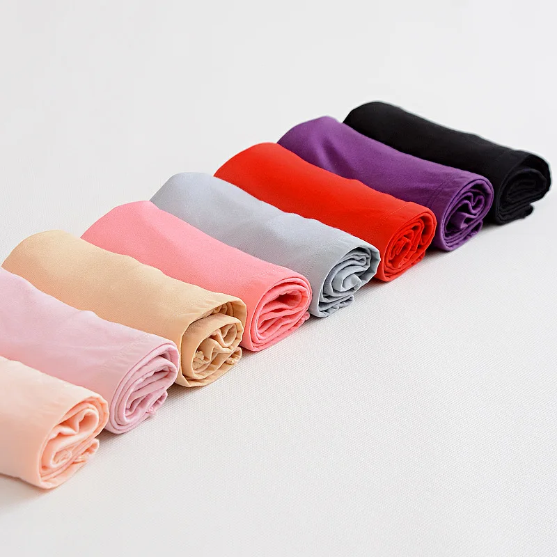 

10pcs/pack Plus Size Women Bamboo Underwear Ladies Solid Panties Sexy Lingerie Female Middle Waist Brief High Elastic Underpants