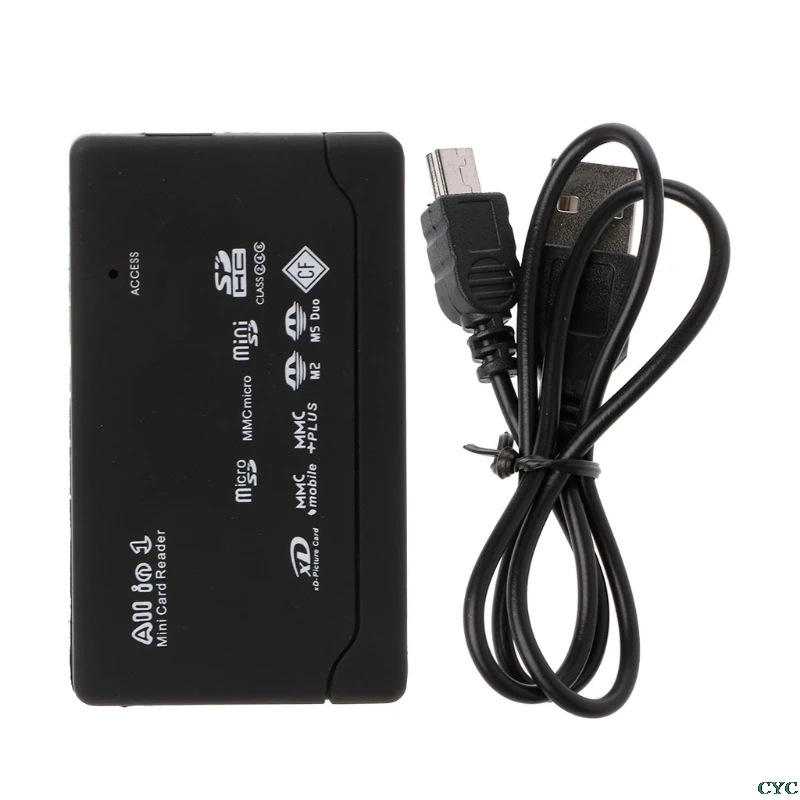 All-In-One Memory Card Reader For USB External Mini Micro SD SDHC M2 MMC XD CF media card reader