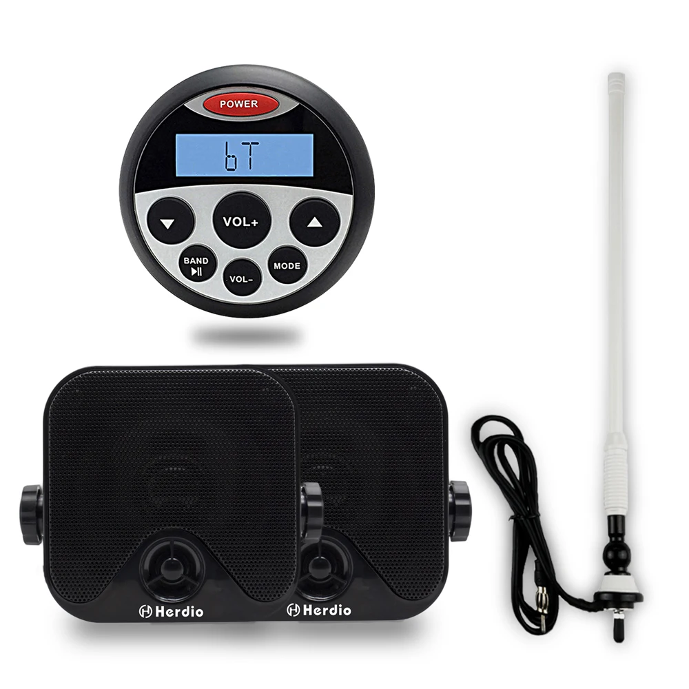 Marine Audio Bluetooth Radio Receiver Motorcycle MP3 Player Sound