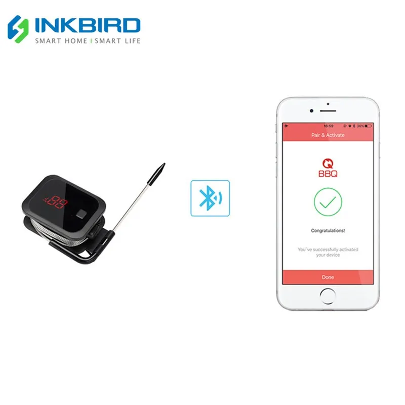 Inkbird IBT-2X cooking digital thermometer Bluetooth wireless kitchen food bbq 