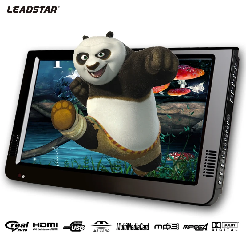 Leadstar 10-дюймовый DVBT/DVBT2 и аналоговый/ATSC мини Led HD портативный Freeview Автомобильный