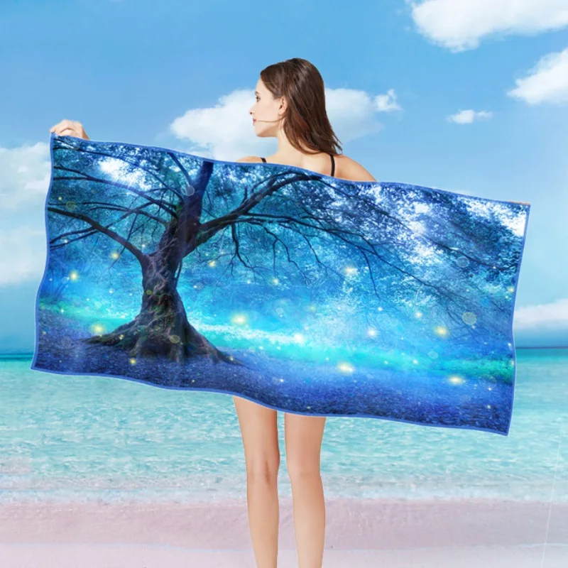 Серия 6 160*80 см 3D HD пляжное купальное полотенце с принтом Quick сухое микрофибровое пляжное полотенце без песка