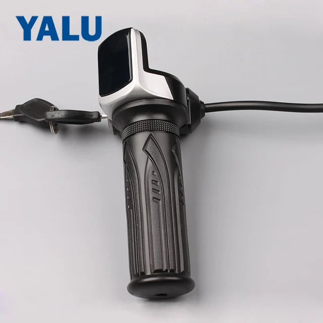 WUXING 24V 36V 48VLi Twist Throttle Electric Scooter Bike Thumb Throttle with LCD Display Switch Lock for Motorcycle Motor Part 2