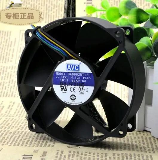 AVC 90*90*25 9 см DA09025T12U 12 В 0.7A чехол для процессора компьютера большой ветер ШИМ