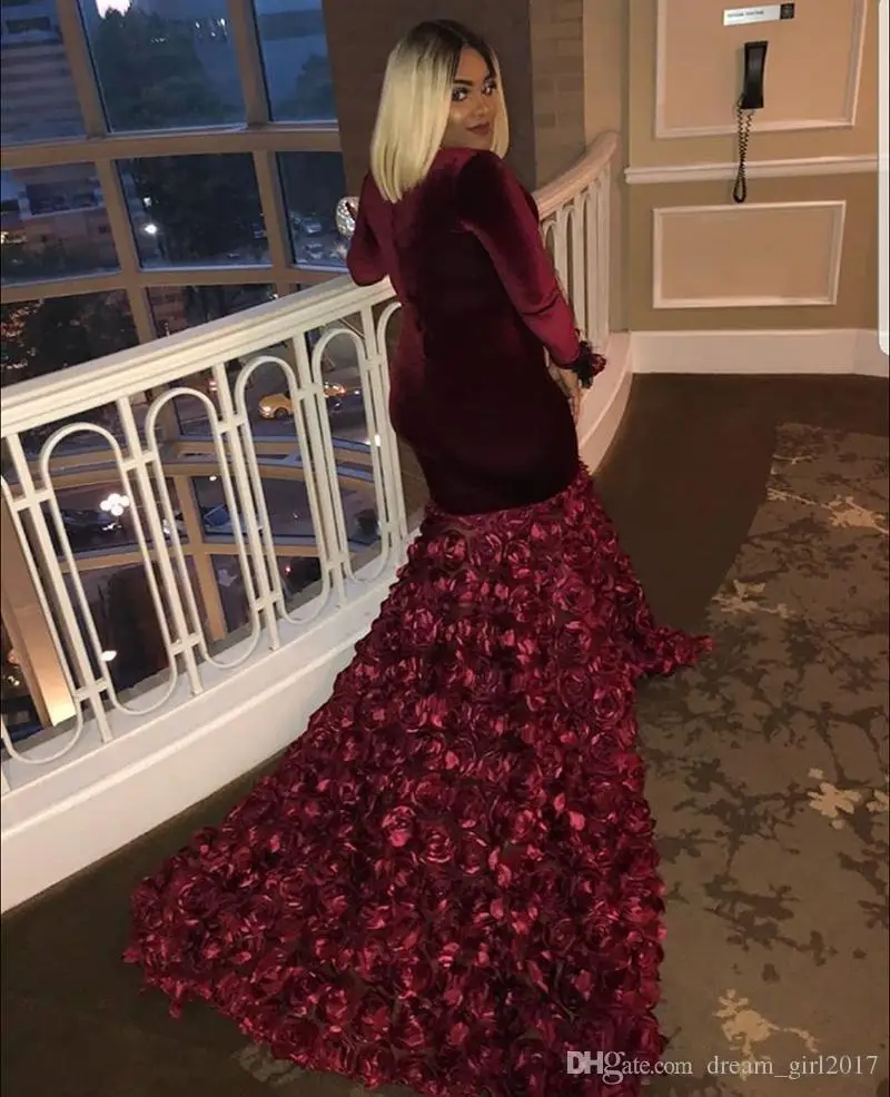 Vestidos de fiesta noche юбка Русалка больших размеров платья для выпускного вечера 2019 Новые 3 D вечернее платье с цветами Vestidos de gala индивидуальный