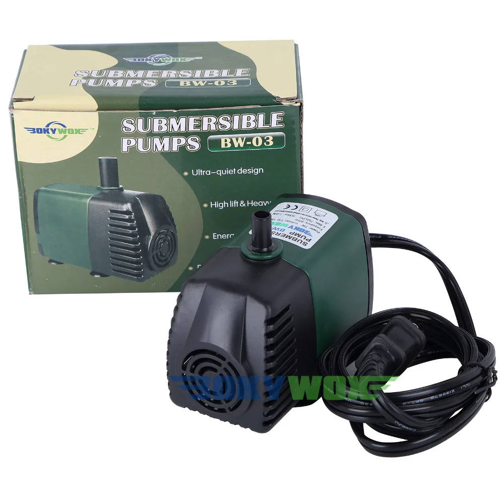110-120V погружной водяной насос 7W фонтан аквариум осень гидропонный 750LPH |