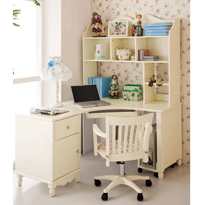 Boehner derlook ivory white furniture corner desk sets 800c combination