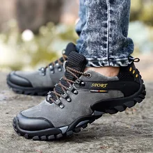 Мужская обувь для пешего туризма, водонепроницаемая, для внедорожников, для альпинизма, походная обувь, пригодная для носки, кожа, многоуровневые, для улицы, спортивные кроссовки
