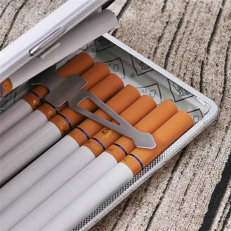 Женский тонкий чехол для сигарет из искусственной кожи с рисунком|women cigarette