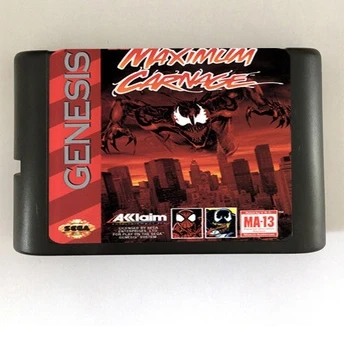 

Top quality 16 bit Sega MD game Cartridge for Megadrive Genesis system --- Spider-Man and Venom -Maximum Carnage