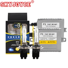 SKYJOYCE 35 Вт комплект автомобильных фар ксенон H1 4500K H7 5500K H11 6500K HB3 HB4 D2H HeartRay HID лампы DLT F3 Быстрый Яркий балласт комплект